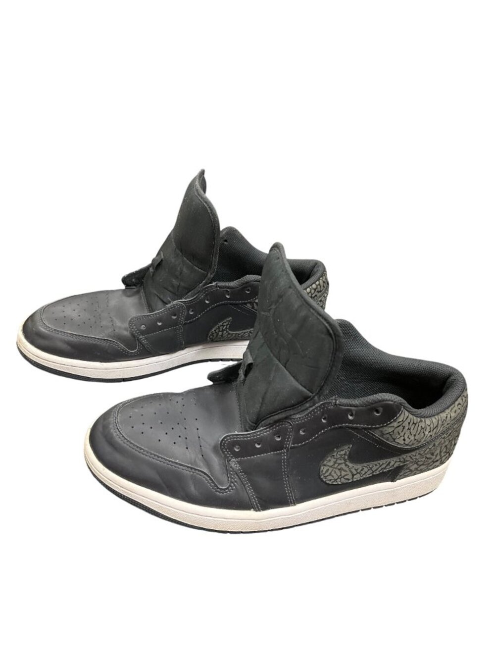 Nike Jordan Air Jordan mens black leather elephant  sneakers sz 13 SKU 10-252